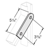 2 HOLE FLAT SWIVEL PLATE - 1-5/8 X 5-1/4 - ELECTRO GALVANIZED