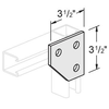 3 HOLE FLAT GUSSET CORNER PLATE 3-1/2 X 3-1/2 - ELECTRO GALVANIZED