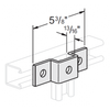 3 HOLE U SUPPORT FOR 13/16" CHANNEL - YELLOW ZINC