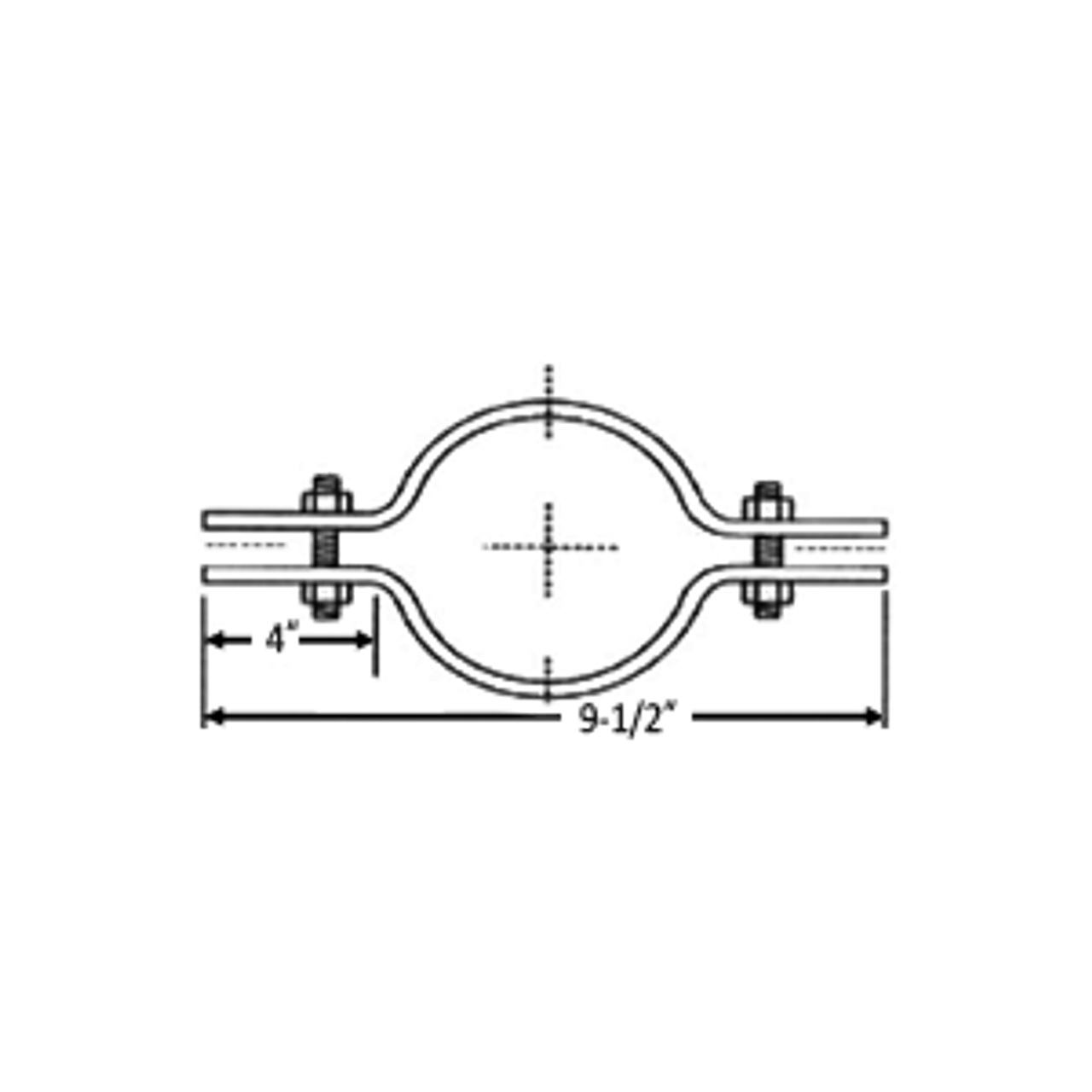 3/4" RISER CLAMP, COPPER TUBING - COPPER PLATED