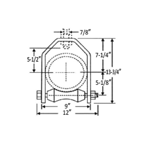 8" ADJUSTABLE ROLLER HANGER - ELECTRO GALVANIZED