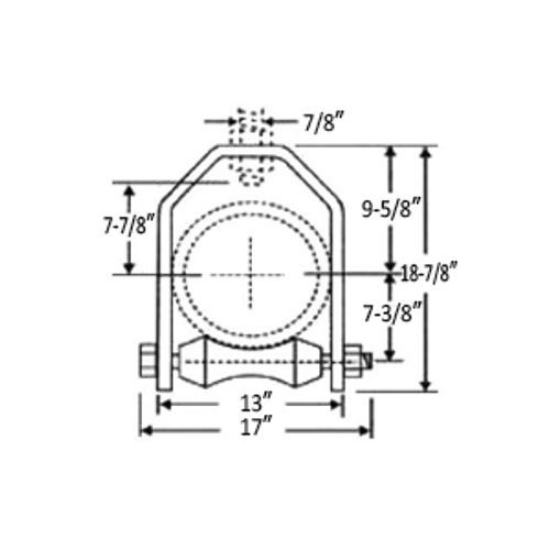 12" ADJUSTABLE ROLLER HANGER - ELECTRO GALVANIZED