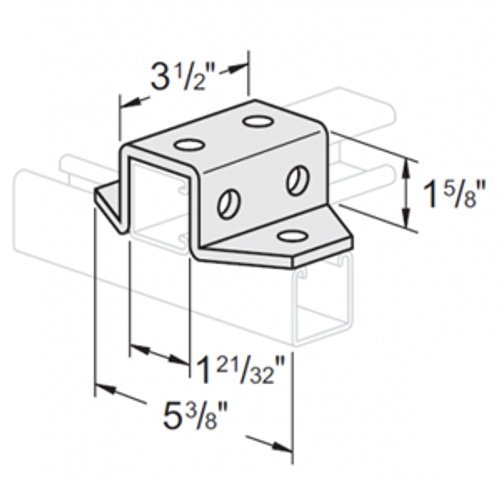 8 HOLE U SUPPORT, INTERSECTING - 304 STAINLESS STEEL
