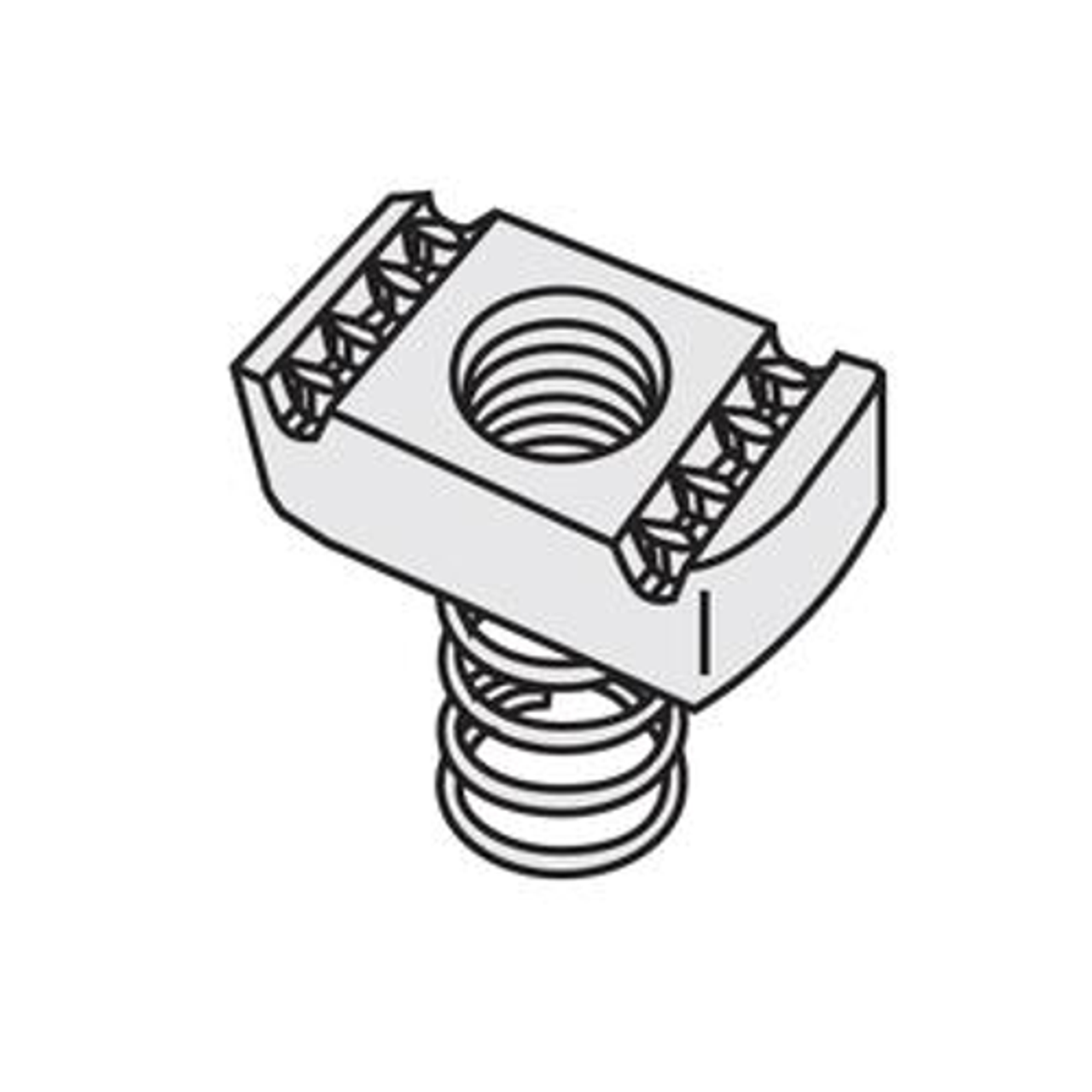 5/8-11 REGULAR SPRING CHANNEL NUT, 7/16 THICK - E/G