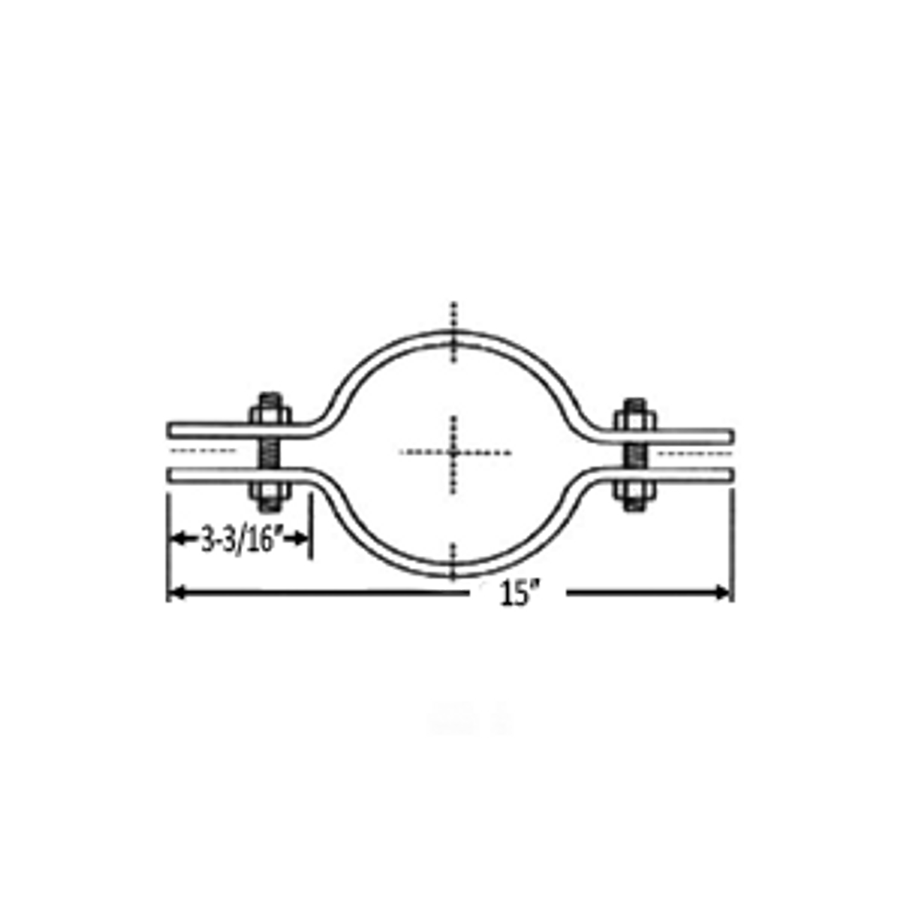 4" RISER CLAMP, IRON PIPE - PVC COATED