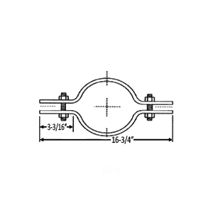 5" RISER CLAMP, IRON PIPE - PVC COATED