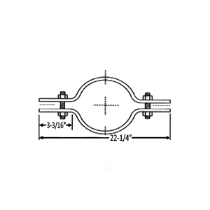 8" RISER CLAMP, IRON PIPE - PVC COATED