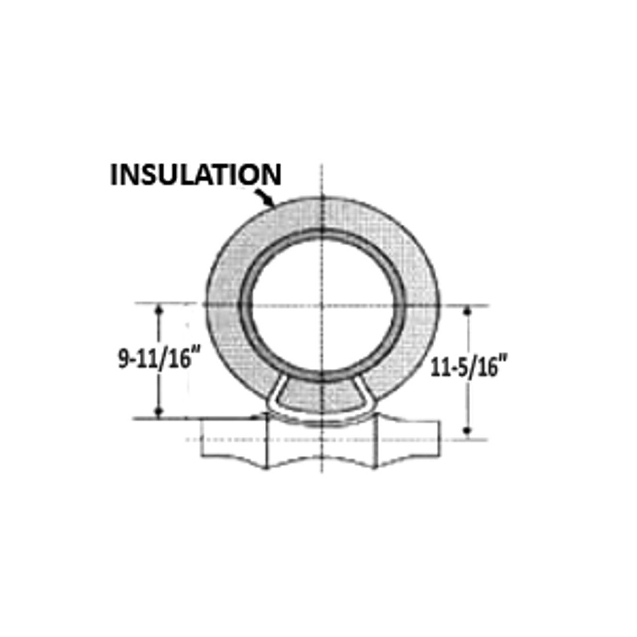 12" PIPE COVERING PROTECTION SADDLE WITH 3-1/16" INSULATION - PLAIN