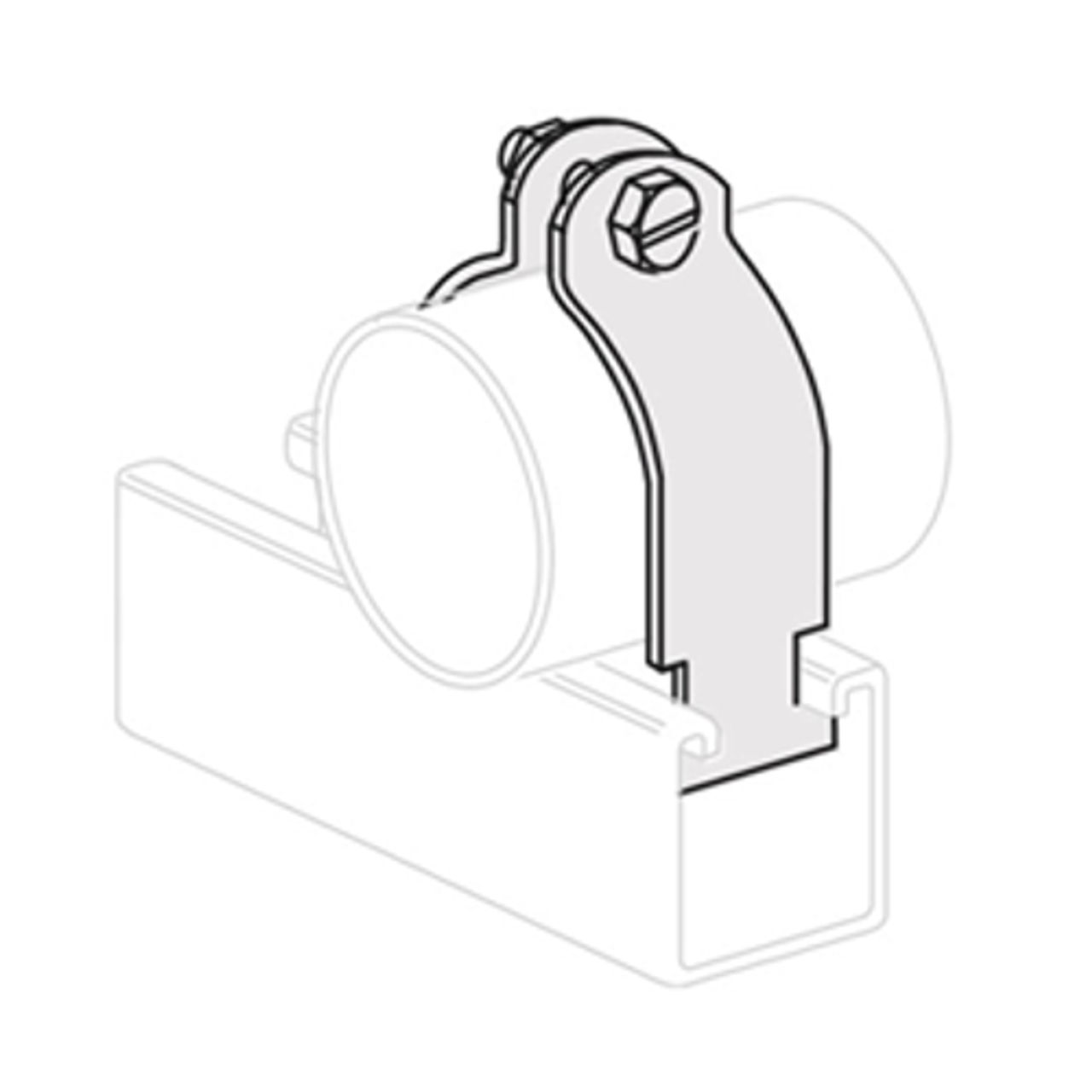 4-1/2 OD PIPE AND CONDUIT CLAMP - ELECTRO GALVANIZED