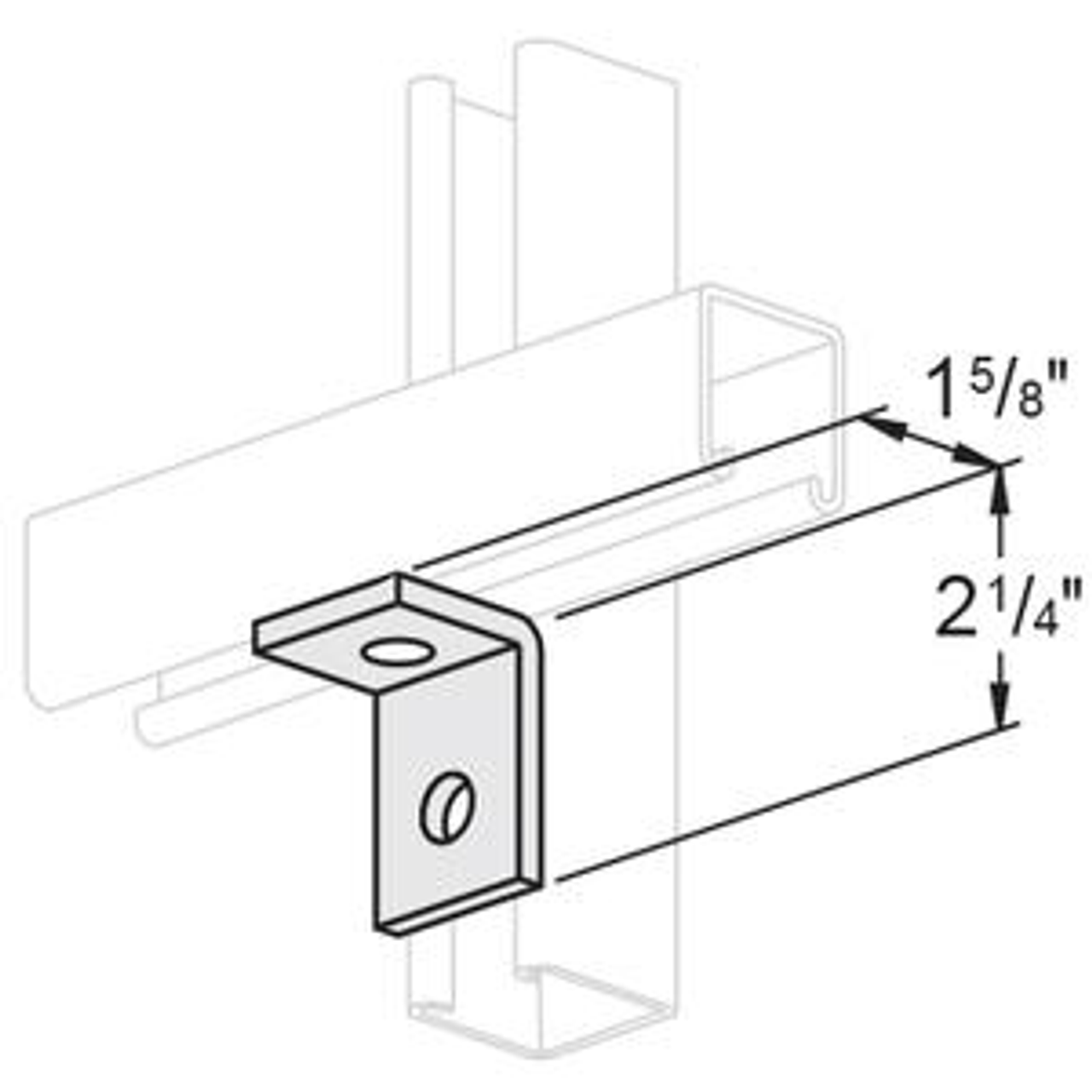 2 HOLE CORNER ANGLE - 1-5/8 X 2-1/4 - GREEN