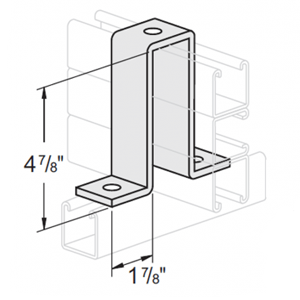 3 HOLE U SUPPORT 4-7/8" - ELECTRO GALVANIZED