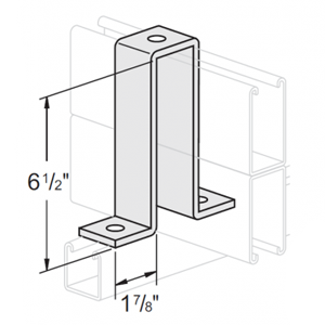 3 HOLE U SUPPORT 6-1/2" - ELECTRO GALVANIZED