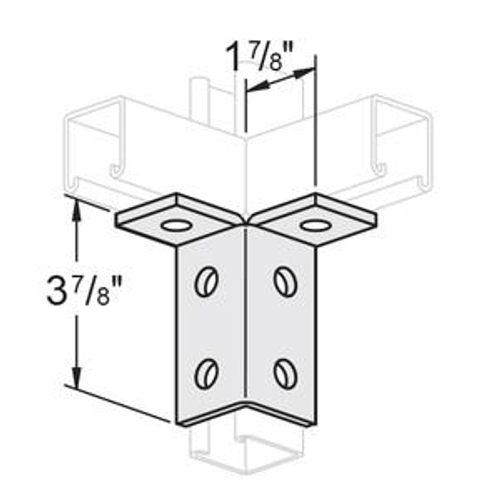 6 HOLE DOUBLE CORNER WING - HOT DIPPED GALVANIZED