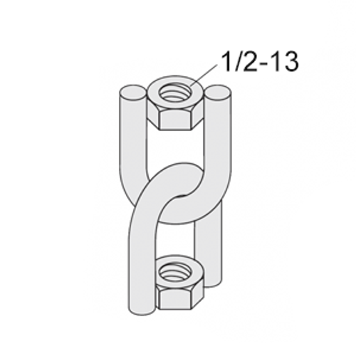 FEMALE/FEMALE SWIVEL, 1/2-13 THREAD - ELECTRO GALVANIZED