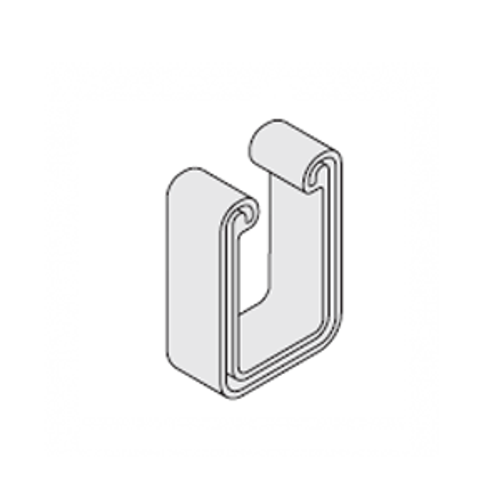 OPEN SAFETY END CAP FOR 3-1/4" CHANNEL - GREY