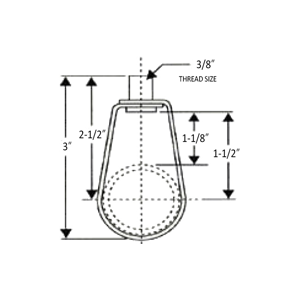 1/2" IRON PIPE SWIVEL RING, 3/8" THREAD - ELECTRO GALVANIZED