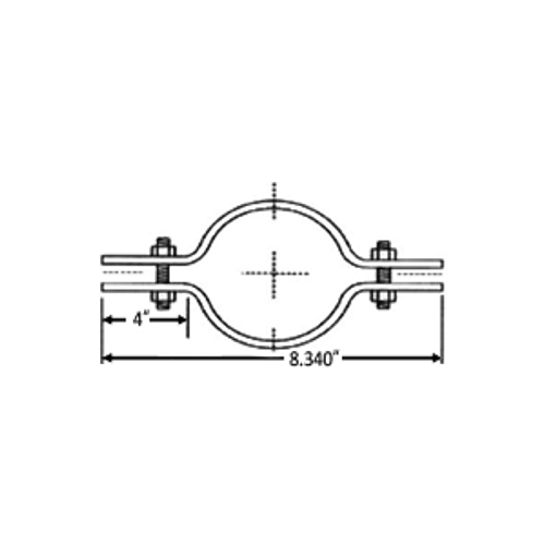1/2" RISER CLAMP, IRON PIPE - BLACK