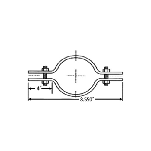 3/4" RISER CLAMP, IRON PIPE - ELECTRO GALVANIZED