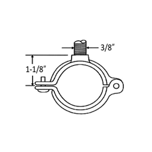 1-1/4" HINGED SPLIT RING HANGER - BLACK