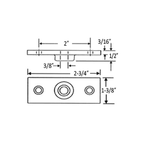 3/8" CEILING HANGER FLANGE - ELECTRO GALVANIZED