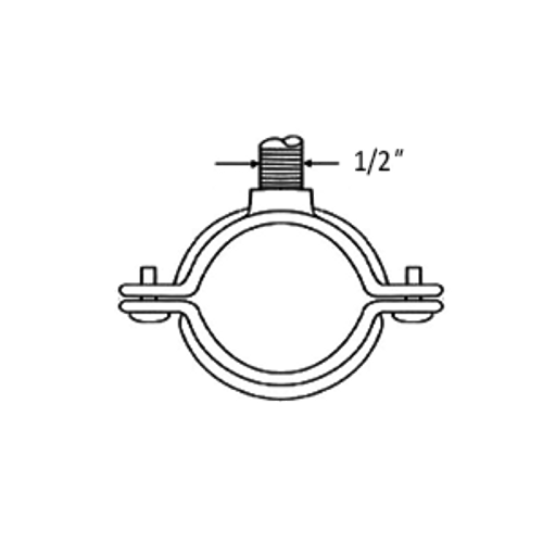 2-1/2" NON-HINGED SPLIT RING HANGER - 304 STAINLESS STEEL