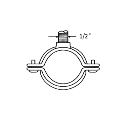 2-1/2" NON-HINGED SPLIT RING HANGER - 316 STAINLESS STEEL