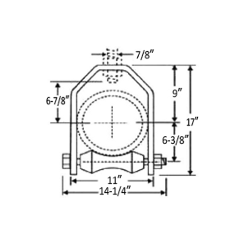 10" ADJUSTABLE ROLLER HANGER - PLAIN