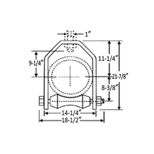 14" ADJUSTABLE ROLLER HANGER - PLAIN