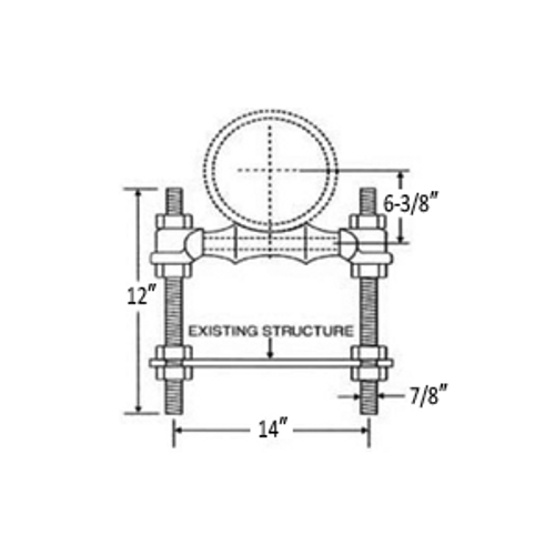 10" ADJUSTABLE ROLLER SUPPORT - ELECTRO GALVANIZED