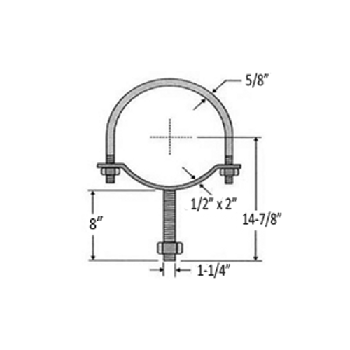 12" PIPE SADDLE SUPPORT - 304 STAINLESS STEEL