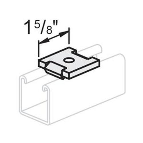 7/8 SQUARE STRUT WASHER W/CHANNEL GUIDES, 1-5/8 X 1-5/8 - 316 STAINLESS STEEL