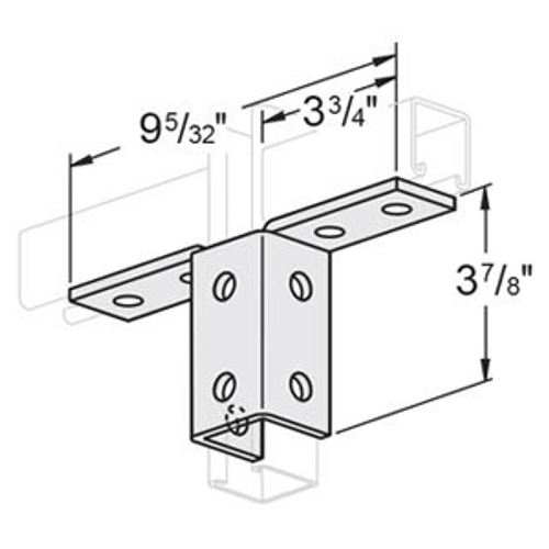 10 HOLE OPPOSED DOUBLE CORNER WING - HOT DIPPED GALVANIZED