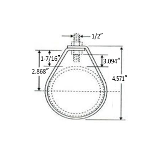 2-1/2" BAND HANGER - 304 STAINLESS STEEL