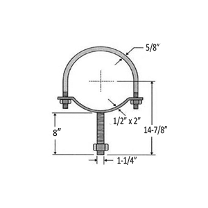 12" PIPE SADDLE SUPPORT - BLACK