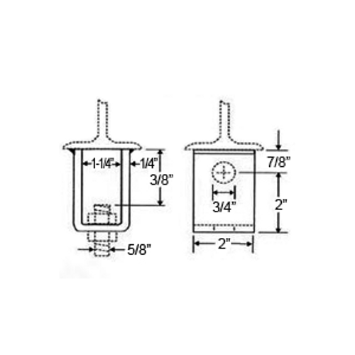 5/8" WELDED BEAM ATTACHMENT - BLACK