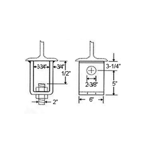 2" WELDED BEAM ATTACHMENT - BLACK