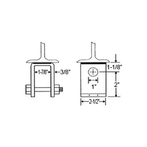 3/4" WELDED BEAM ATTACHMENT WITH PIN - BLACK