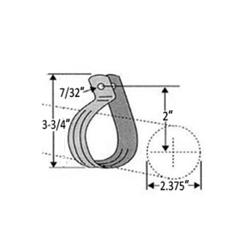2" CPVC ONE-HOLE WRAP AROUND STRAP - PRE-GALVANIZED