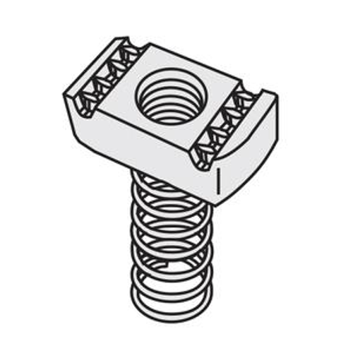 M12-1.75 LONG SPRING CHANNEL NUT, 3/8 THICK - 316 STAINLESS STEEL