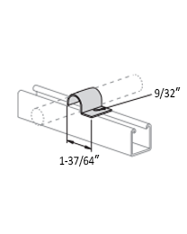 3/4" OD ONE HOLE TUBING CLAMP 14 GA  - 316 STAINLESS STEEL