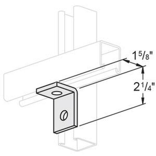 2 HOLE CORNER ANGLE - 1-5/8 X 2-1/4 - HOT DIPPED GALVANIZED