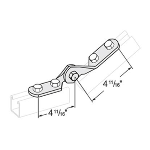 4 HOLE ADJUSTABLE HINGE - 4-11/16 X 4-11/16 - HOT DIPPED GALVANIZED
