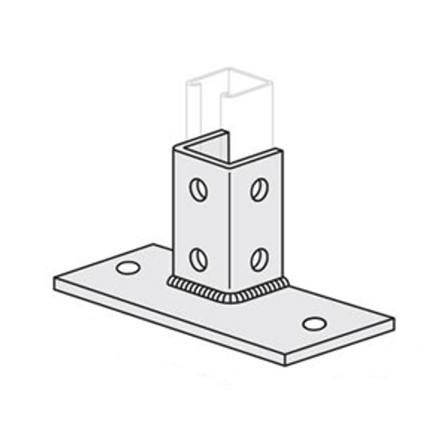 Flush Mount Single Channel Post Bases