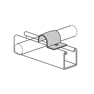 One Hole OD Tubing Clamp - Electro Galvanized
