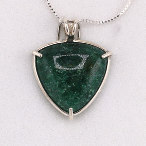 January- Green Aventurine Triangle Pendant