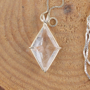 February- Clear Quartz Ascension Pendant Faceted