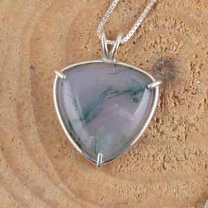 December- Moss Agate Pendant #2