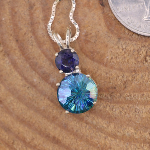 Aqua Aura Super Nova with Iolite Pendant