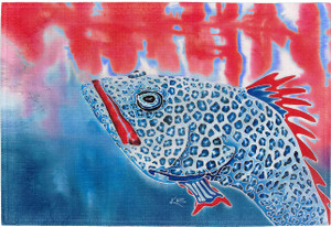 Patriotic Grouper Placemat