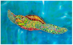Swimming Turtle Outdoor Mat Swimming Turtle Outdoor Mat